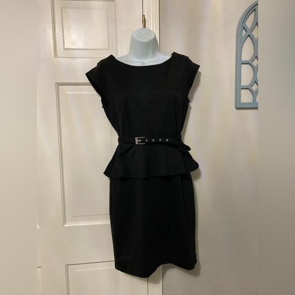 New York & Company Dresses & Skirts - New York & Company Black Belted Midi Dress
